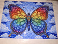 Rainbow Mandala Butterfly – Glass Chopping Board