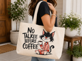 No Talkee Before Coffee - Tote Bag