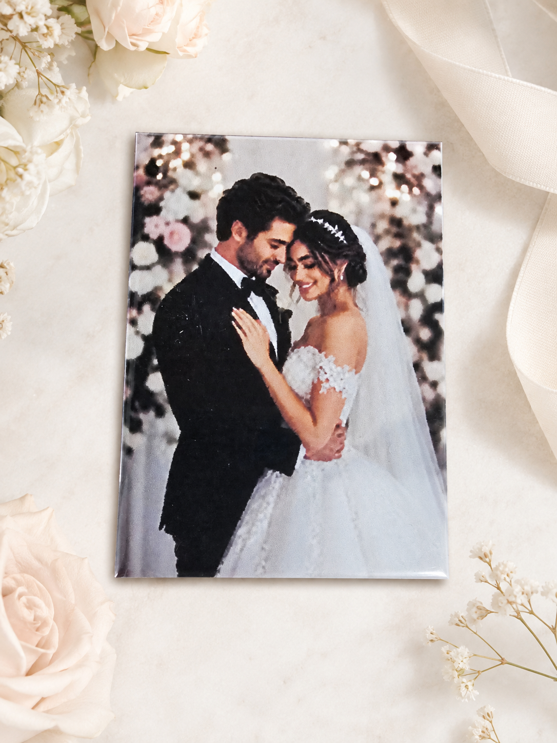 Personalised Wedding Photo Magnet – Custom Photo Keepsake