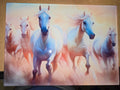 Running Free Horses Glass Chopping Board