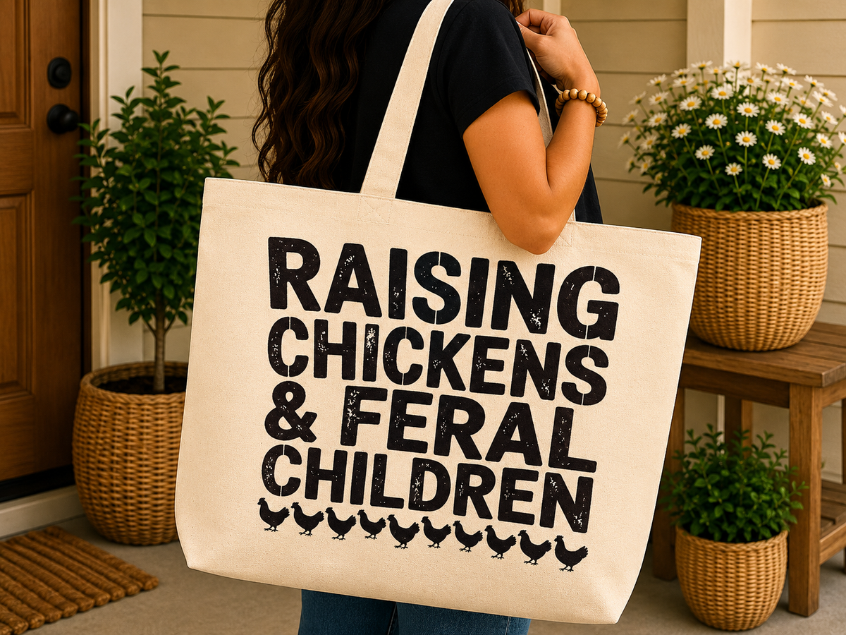 Raising Chickens & Feral Children - Tote Bag