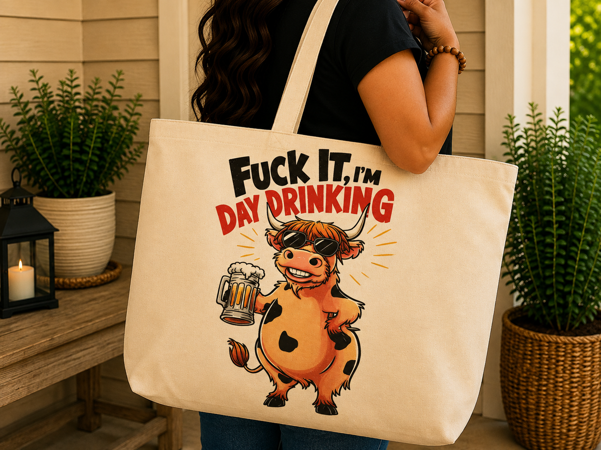 Fuck it i'm day drinking - tote bag