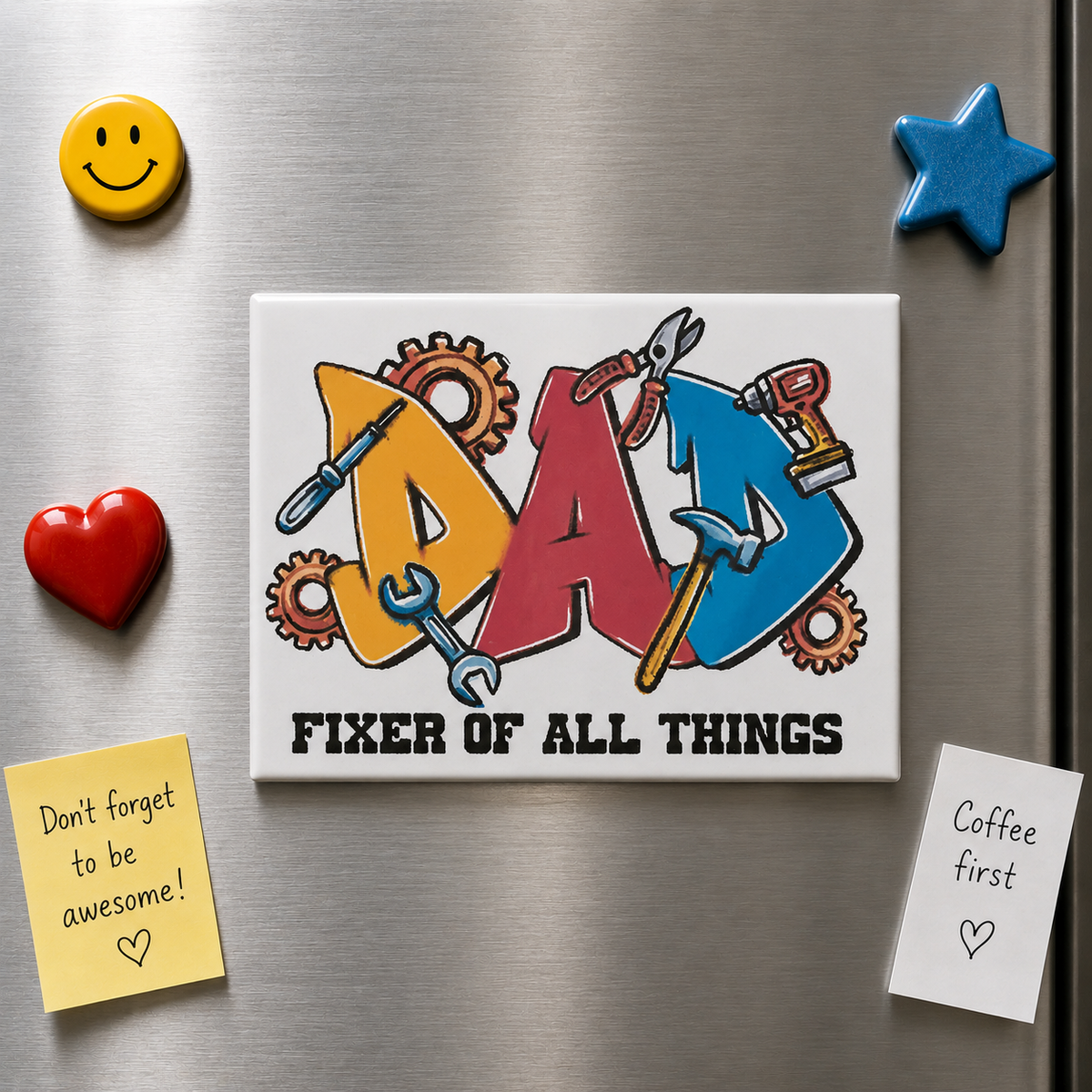 “Dad – Fixer of All Things” Funny Fridge Magnet